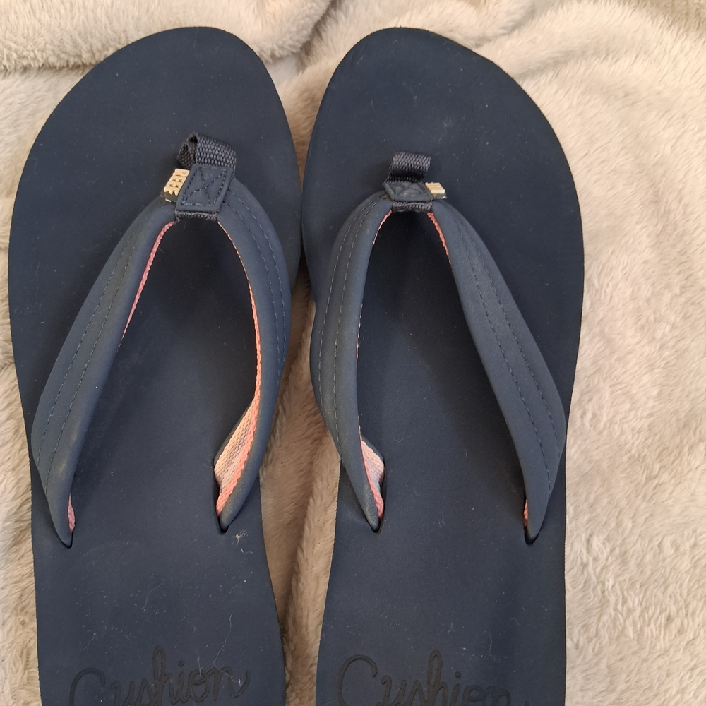 Reef Navy and Pink Flip Flops